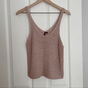 NWT Knitted Blush Pink Crop Top
